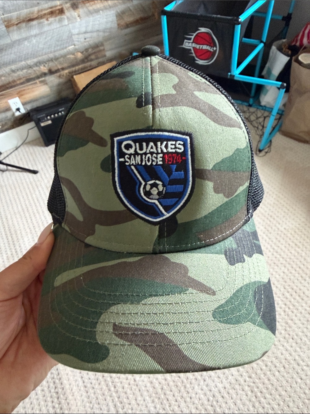 MLS San Jose earthquakes Camo Trucker Hat - Green